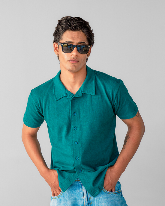 Deep Aqua Vogue Interlock Polo Shirt