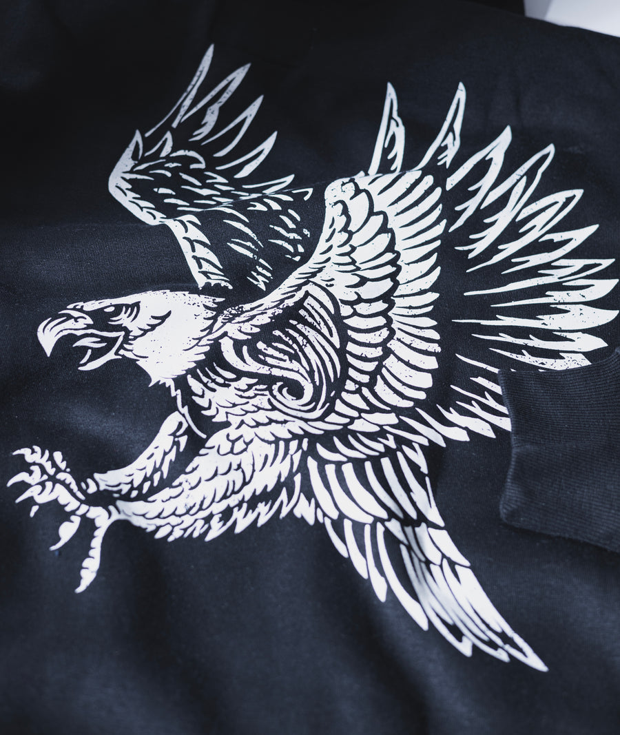 Vintage Eagle Printed Hoodie for Men / Couples Cool Animal Graphic Hooded Pullover