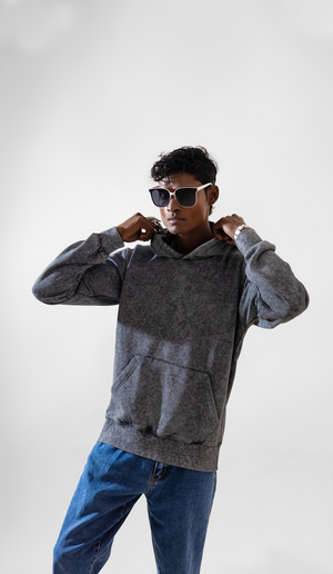 Men And Women Pullover Acid Wash Hoodie