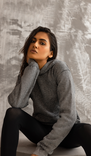 Men And Women Pullover Acid Wash Hoodie