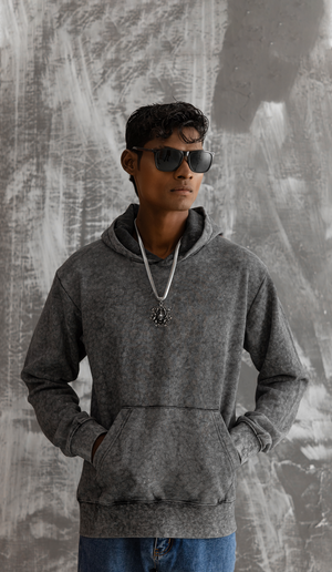 Men And Women Pullover Acid Wash Hoodie