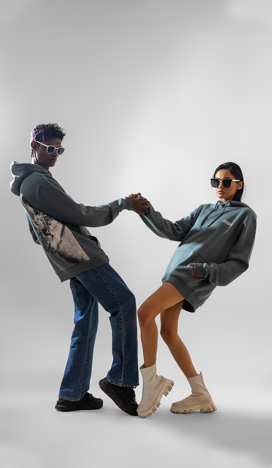 Vogue Catwalk Hoodie for Men / Couples Cool Animal Graphic Hooded Pullover