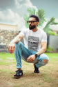Cat Print T-Shirt White - Unisex
