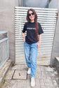 Voguetella Printed Black T-Shirt - Unisex