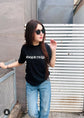 Voguetella Printed Black T-Shirt - Unisex