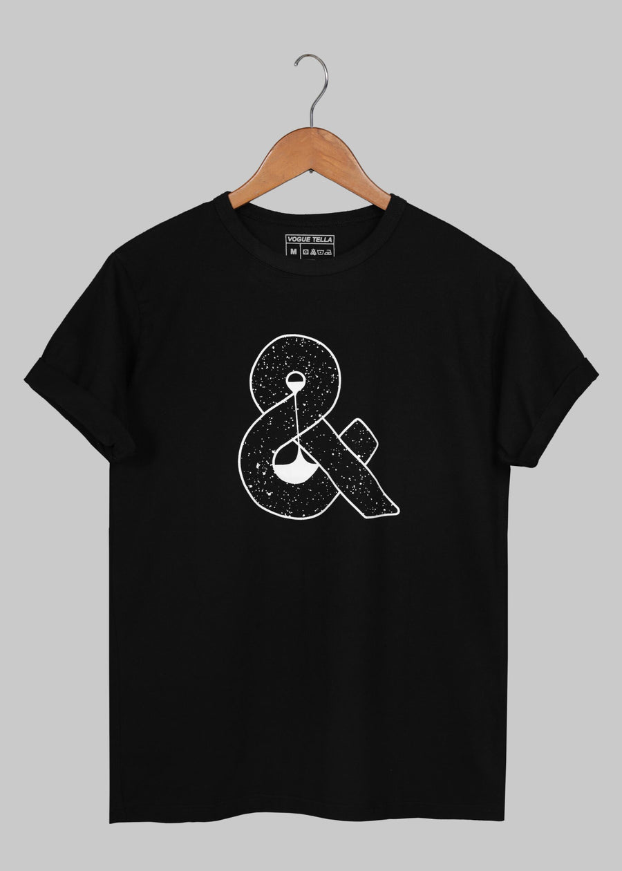 Vogue & Printed Black T-Shirt