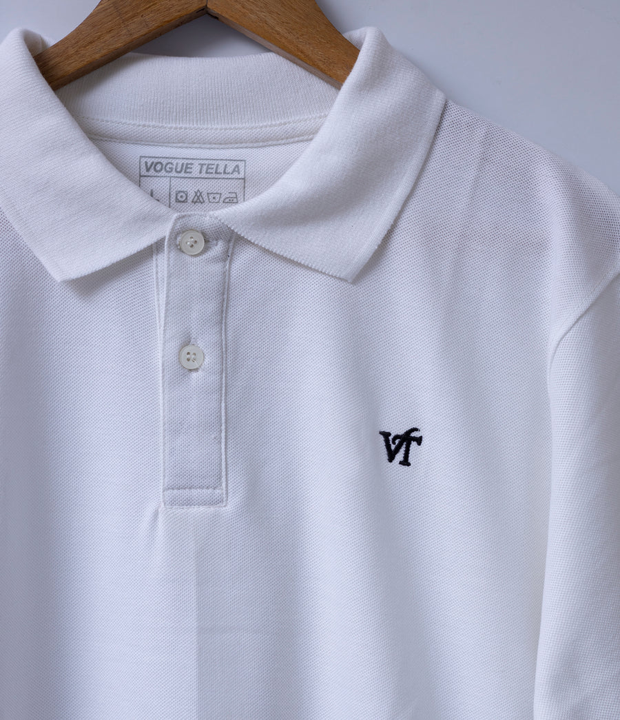 2 in 1 Vogue VT Polo Shirt (Black & White)